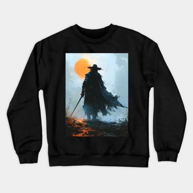 Bloodlust Chronicles: Immortal Bounty Hunts, Gothic Vampire Saga, and Supernatural Adventure in Anime-Manga Art Crewneck Sweatshirt by insaneLEDP